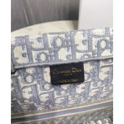 Replica Tote libro Christian Dior con ricamo obliquo Dior grigio