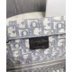 Replica Tote libro Christian Dior con ricamo obliquo Dior grigio