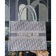 Replica Borsa tote Christian Dior con ricamo obliquo Dior grigia