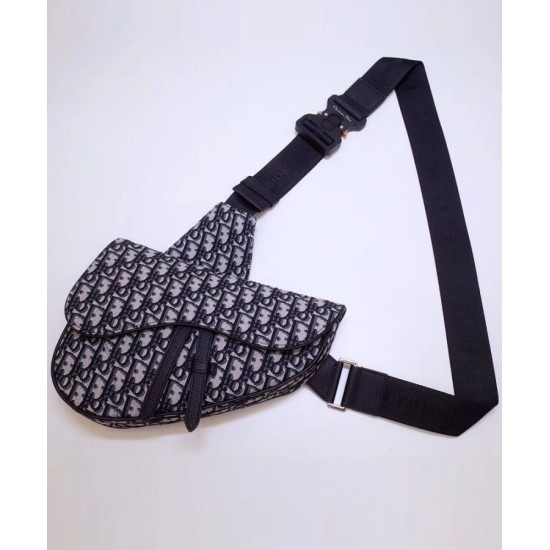 Replica Borsa da Saddle obliqua Christian Dior blu scuro Replica Borsa da Saddle obliqua Christian Dior blu scuro