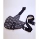 Replica Borsa da Saddle obliqua Christian Dior blu scuro Replica Borsa da Saddle obliqua Christian Dior blu scuro