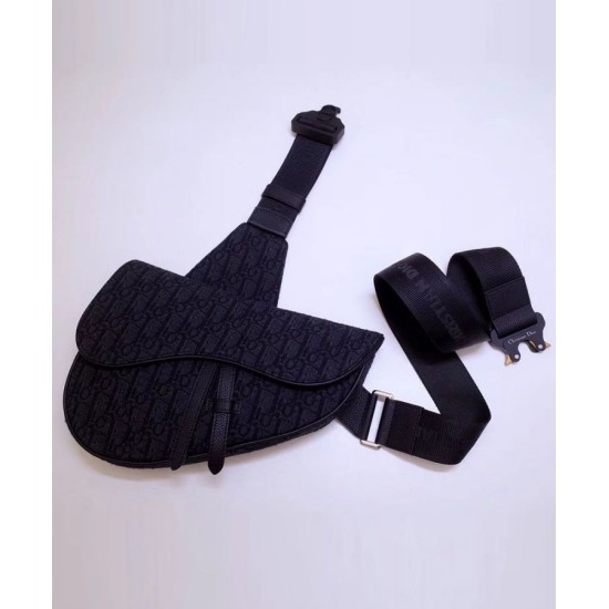 Replica Borsa da Saddle obliqua Christian Dior nera Replica Borsa da Saddle obliqua Christian Dior nera