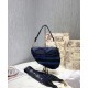 Replica Borsa di tela ricamata mimetica con sella Christian Dior