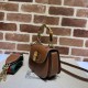 Replica Borsa Gucci Bamboo 1947 mini con manico superiore 686864 Claret