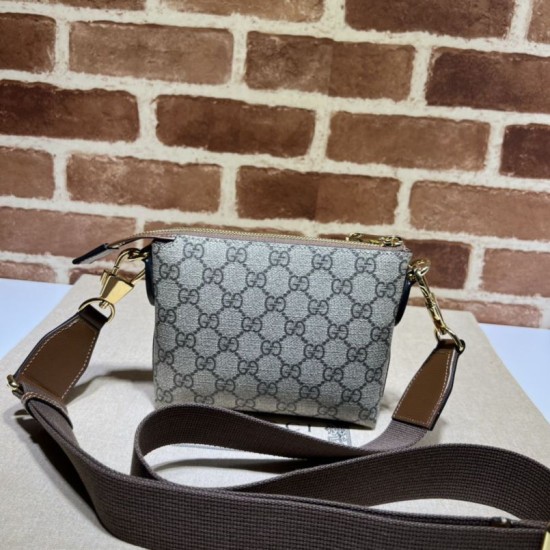Replica Borsa Messenger Gucci con Interlocking G 723306 Marrone