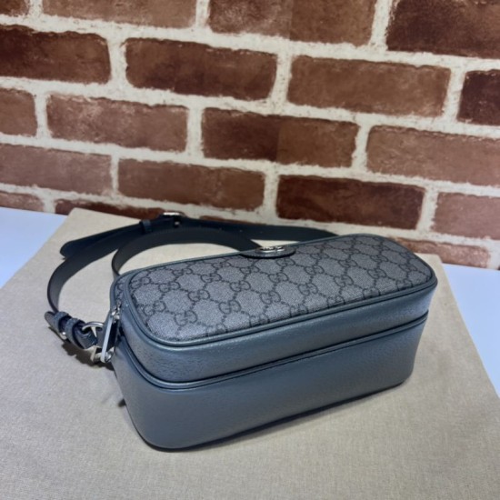 Replica Borsa a tracolla piccola Ophidia Gucci 723312 grigia