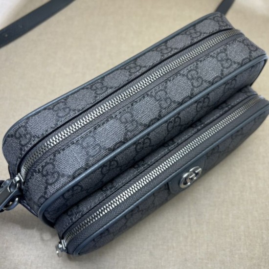 Replica Borsa a tracolla piccola Ophidia Gucci 723312 grigia