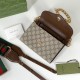 Replica Mini borsa Gucci Horsebit 1955 724713 Marrone