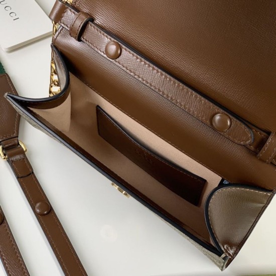 Replica Mini borsa Gucci Horsebit 1955 724713 Marrone