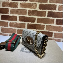 Replica Mini borsa Gucci Horsebit 1955 724713 Marrone