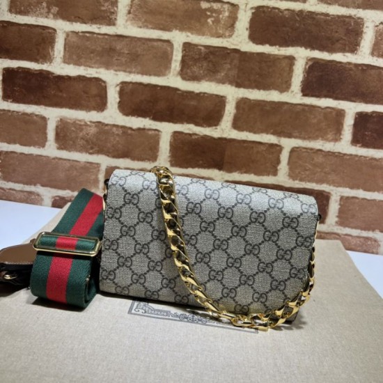 Replica Mini borsa Gucci Horsebit 1955 724713 Marrone