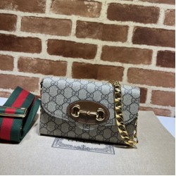 Replica Mini borsa Gucci Horsebit 1955 724713 Marrone
