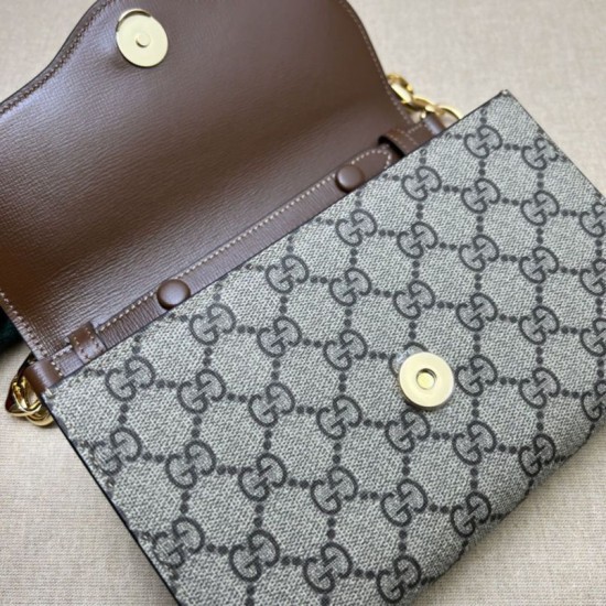 Replica Mini borsa Gucci Horsebit 1955 724713 Marrone