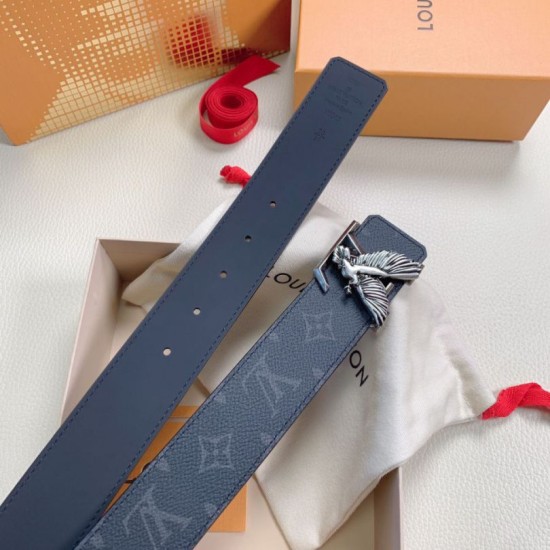 Replica Louis Vuitton LV Dove 40mm Cintura reversibile Monogram Eclipse M0576Q