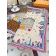 Replica Louis Vuitton Silk Vivienne Xmas Square 90 M77905 Beige