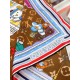 Replica Louis Vuitton Silk Vivienne Xmas Square 90 M77905 Marrone