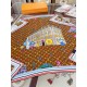 Replica Louis Vuitton Silk Vivienne Xmas Square 90 M77905 Marrone