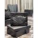Replica YSL Saint Laurent NIKI Borsa shopping media in pelle stropicciata vintage Nera