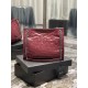 Replica Borsa shopping YSL Saint Laurent NIKI media in pelle vintage stropicciata Claret