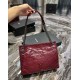 Replica Borsa shopping YSL Saint Laurent NIKI media in pelle vintage stropicciata Claret