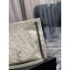 Replica YSL Saint Laurent NIKI Borsa shopping media in pelle stropicciata vintage Bianco