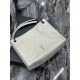 Replica YSL Saint Laurent NIKI Borsa shopping media in pelle stropicciata vintage Bianco