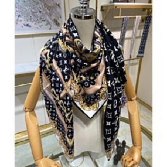 Replica Sciarpa lunga per sempre Monogram da donna Louis Vuitton nera