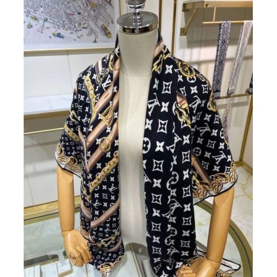 Replica Sciarpa lunga per sempre Monogram da donna Louis Vuitton nera