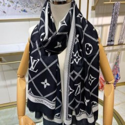 Replica Sciarpa Crosillon da donna Louis Vuitton nera