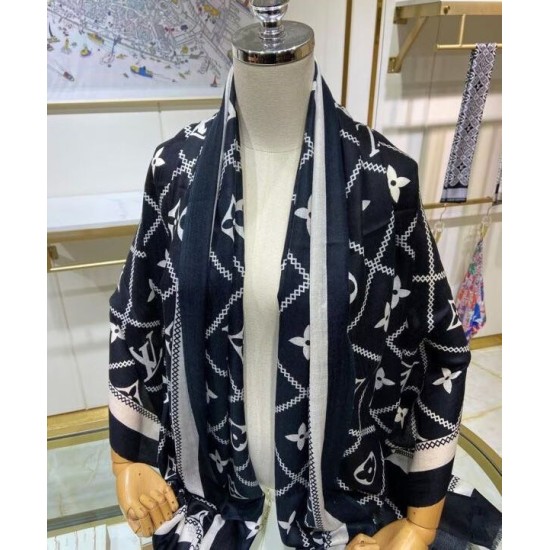Replica Sciarpa Crosillon da donna Louis Vuitton nera