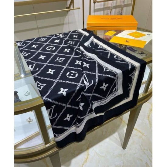 Replica Sciarpa Crosillon da donna Louis Vuitton nera