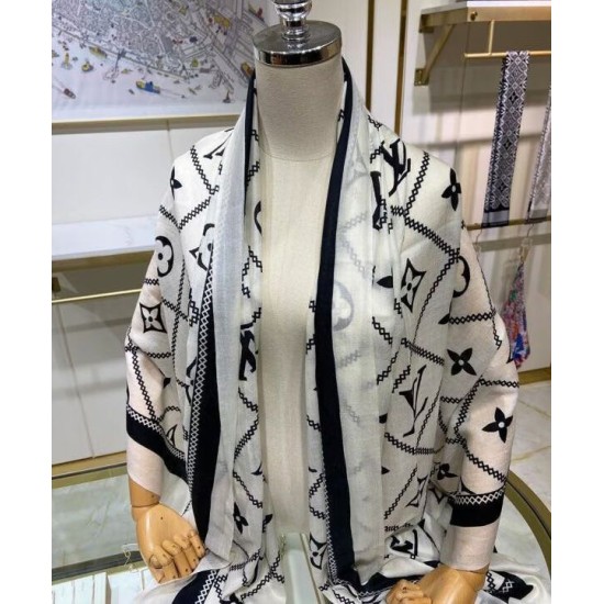 Replica Sciarpa Crosillon Donna Louis Vuitton Bianca