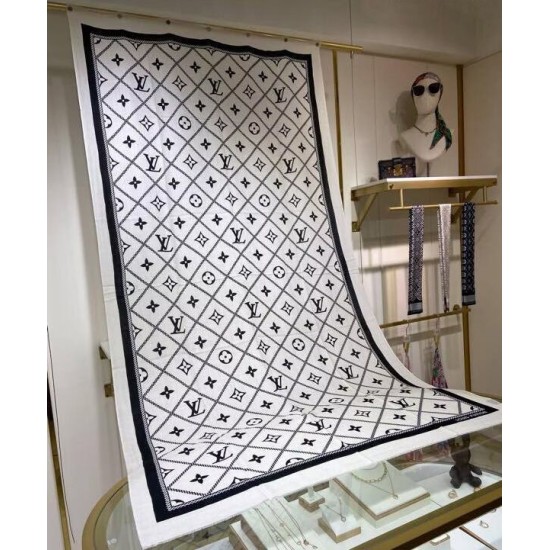 Replica Sciarpa Crosillon Donna Louis Vuitton Bianca