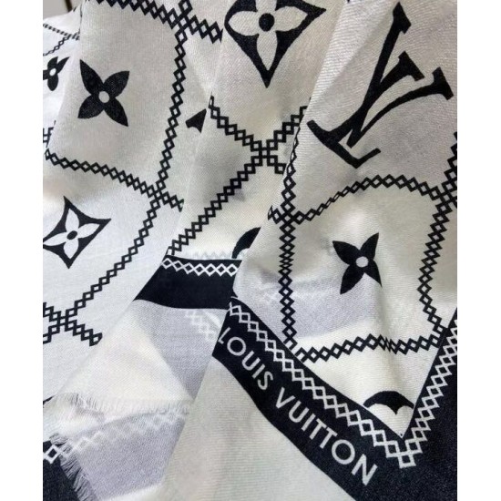 Replica Sciarpa Crosillon Donna Louis Vuitton Bianca