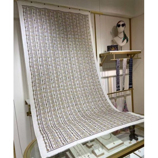 Replica Sciarpa lunga per sempre Monogram da donna Louis Vuitton bianca
