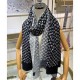 Replica Sciarpa lunga sfumata in denim da donna Louis Vuitton nera