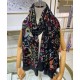 Replica Sciarpa monogramma da donna Louis Vuitton nera