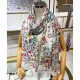 Replica Sciarpa monogramma da donna Louis Vuitton bianca