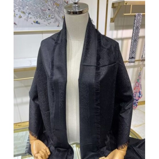 Replica Sciarpa monogramma da donna Louis Vuitton nera