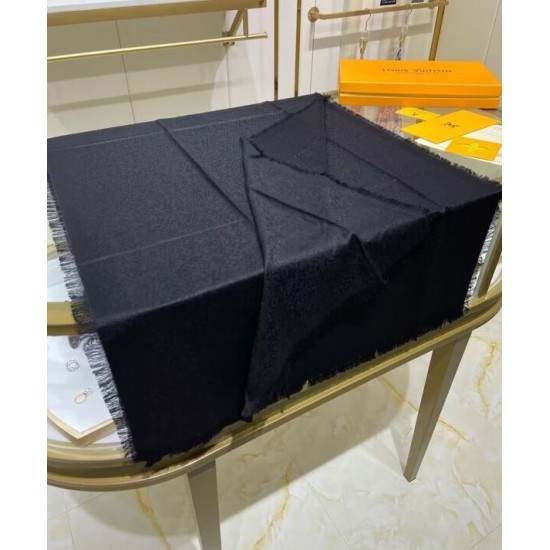Replica Sciarpa monogramma da donna Louis Vuitton nera