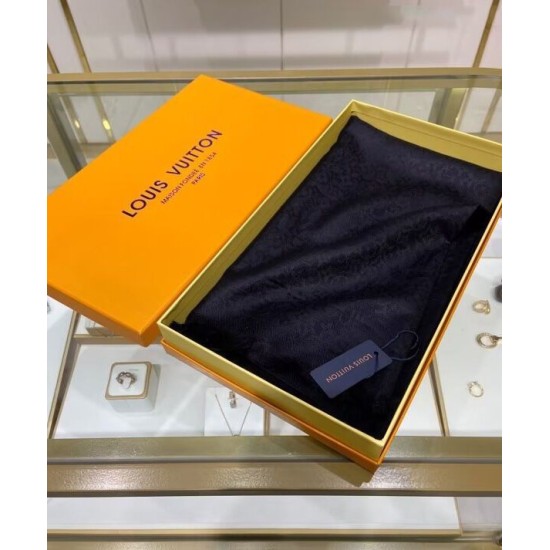 Replica Sciarpa monogramma da donna Louis Vuitton nera