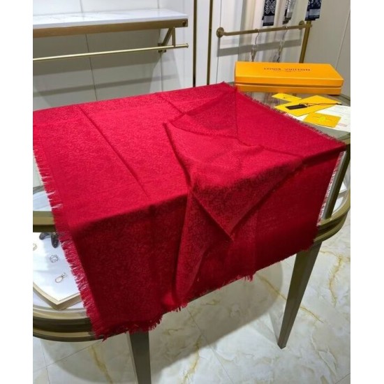 Replica Sciarpa monogramma da donna Louis Vuitton rossa