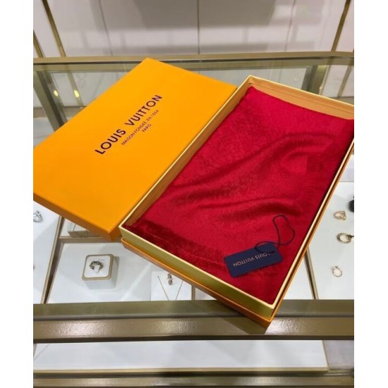 Replica Sciarpa monogramma da donna Louis Vuitton rossa