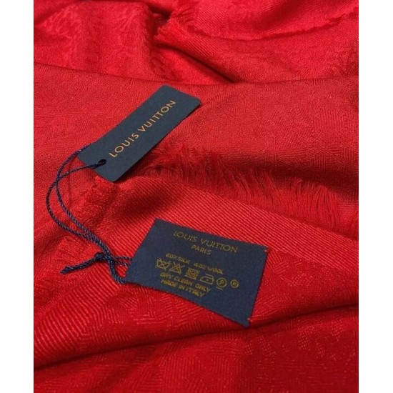 Replica Sciarpa monogramma da donna Louis Vuitton rossa