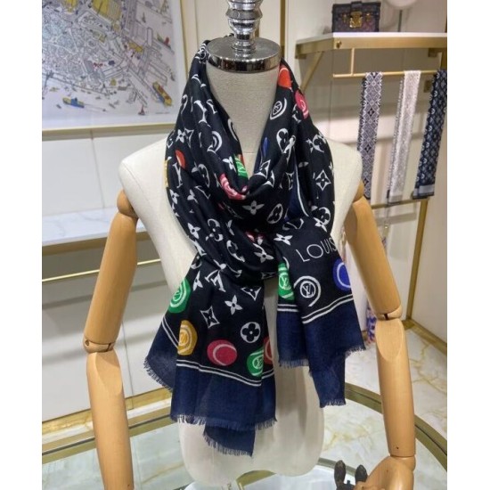 Replica Sciarpa LV Match da donna Louis Vuitton nera