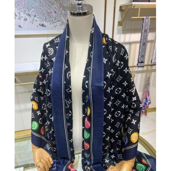 Replica Sciarpa LV Match da donna Louis Vuitton nera