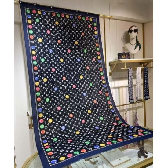 Replica Sciarpa LV Match da donna Louis Vuitton nera