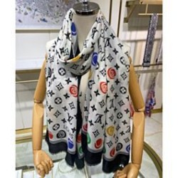 Replica Sciarpa Louis Vuitton da donna LV Match bianca
