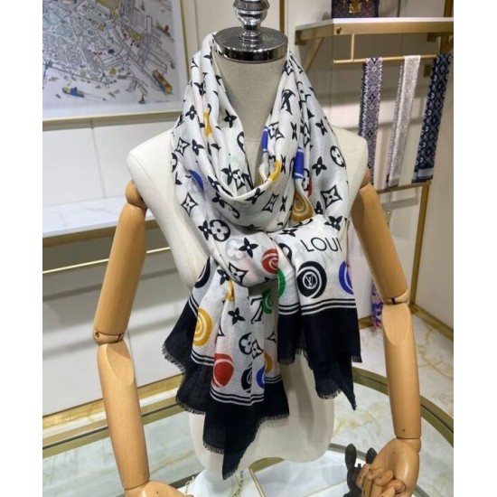 Replica Sciarpa Louis Vuitton da donna LV Match bianca