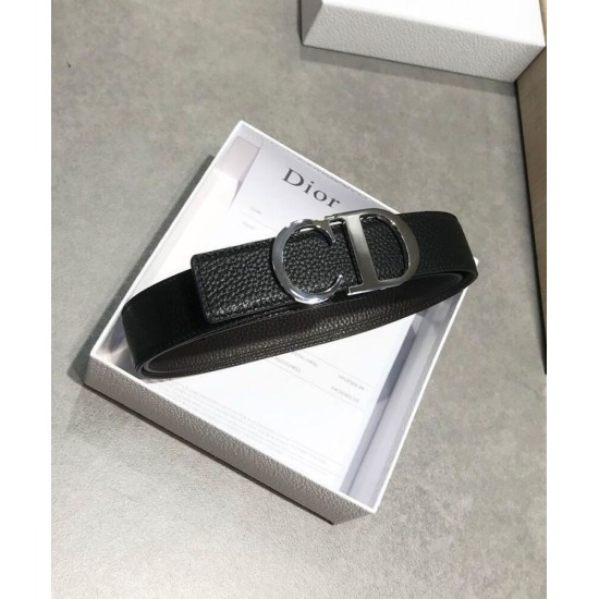 Replica Cintura reversibile Christian Dior con cinturino nero